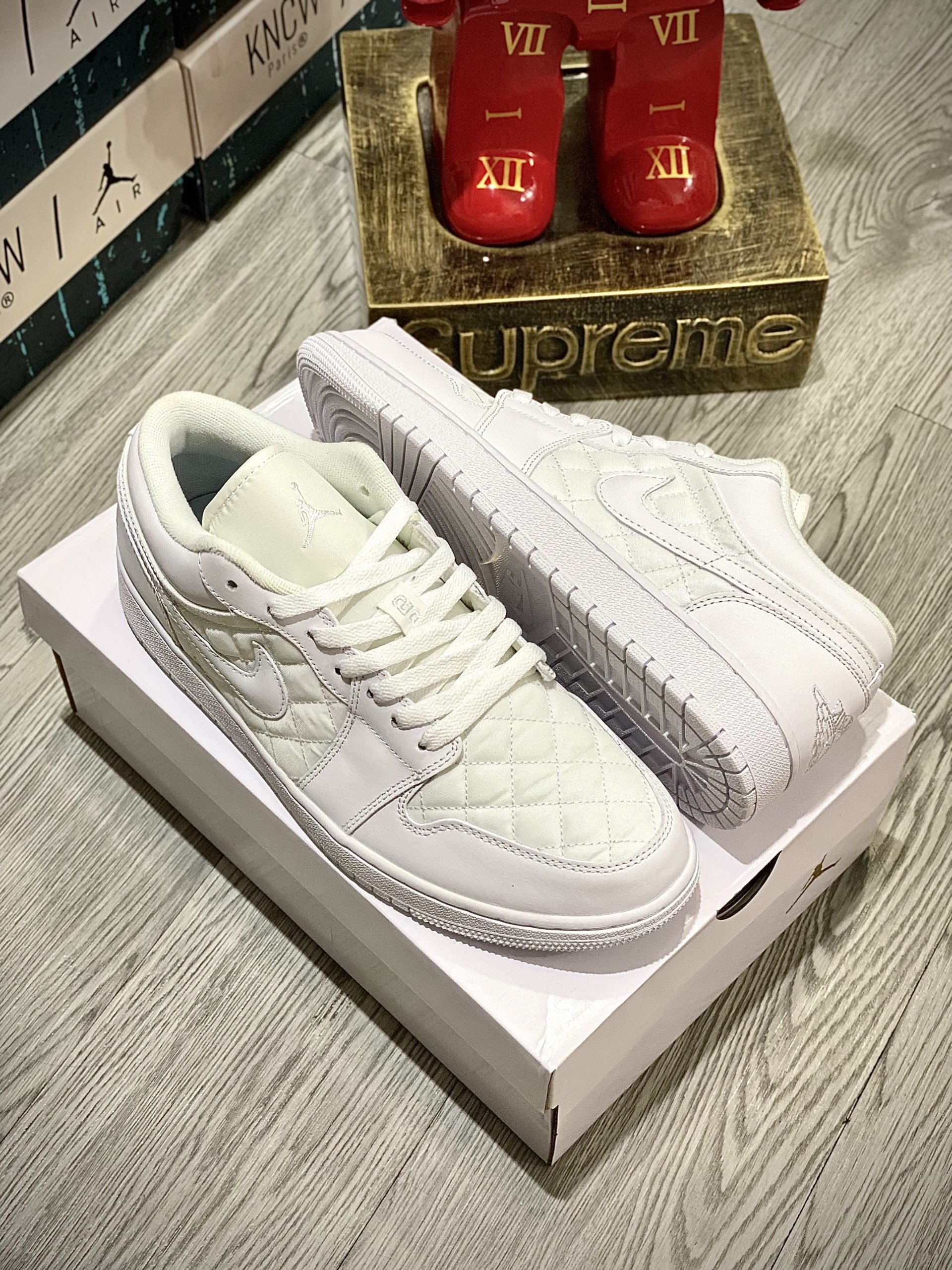 Giày Nike Jordan 1 Low Quillted 'White' - Like Auth Giày Jordan 1 Low Quillted 'White'