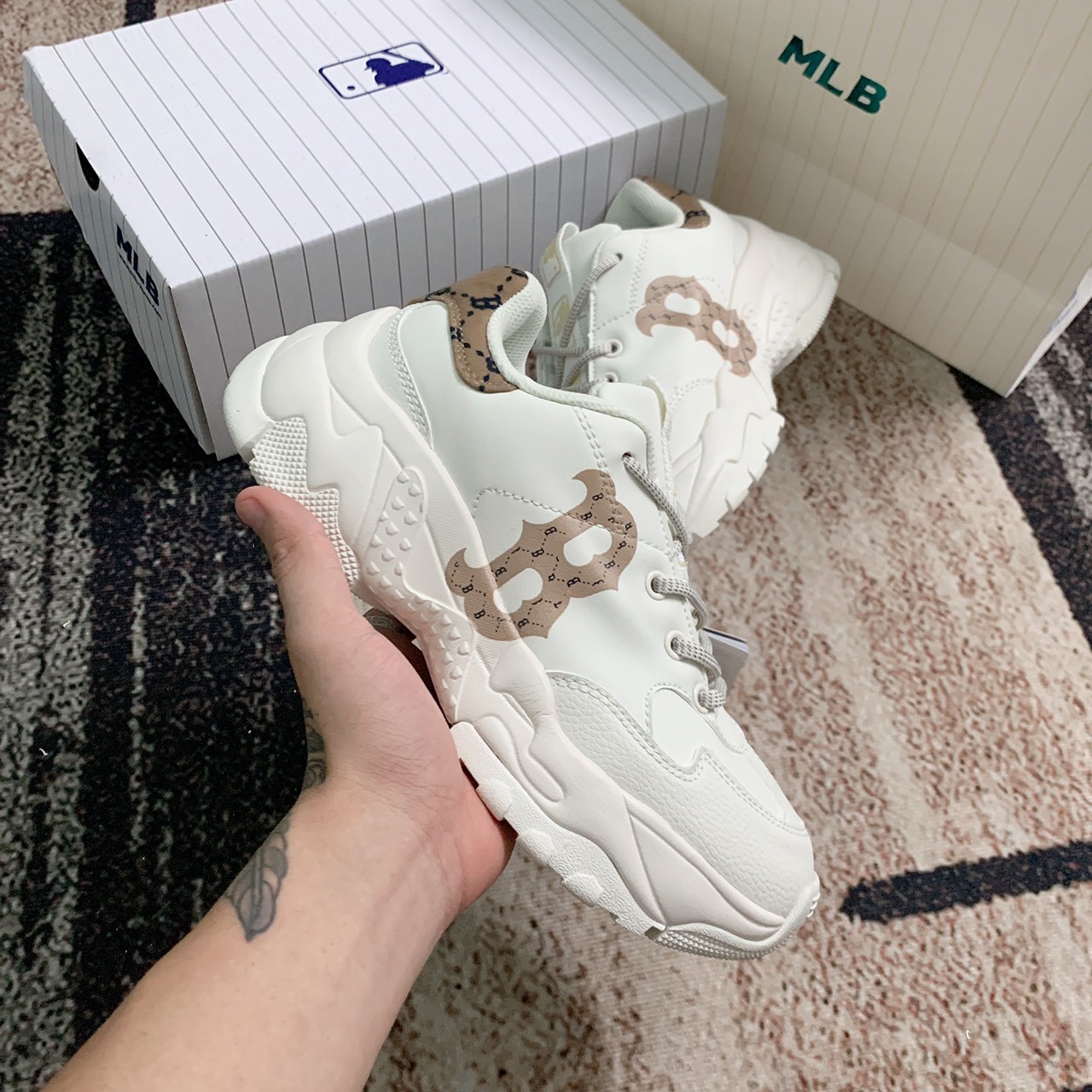 Giày MLB Bigball Chunky Mono Heel Boston Red Sox - Rep 1:1 Giày MLB Bigball Chunky Mono Heel Boston Red Sox_yoyo1sneaker