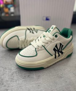 giay MLB Chunky Liner New York Yankees White Green likeauth 4