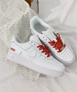 Giày Nike Air Force 1 Low Supreme 'White' - Siêu Cấp giay nike air force 1 supreme 2