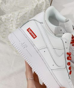 Giày Nike Air Force 1 Low Supreme 'White' - Siêu Cấp giay nike air force 1 supreme 4