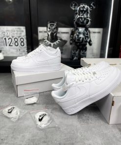 giay nike air force 1 low all white gs likeauth 2