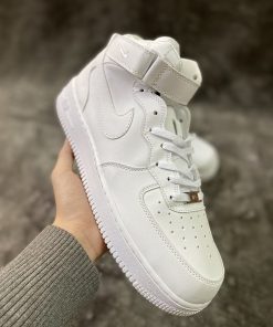 giay nike air force 1 mid all white likeauth 4
