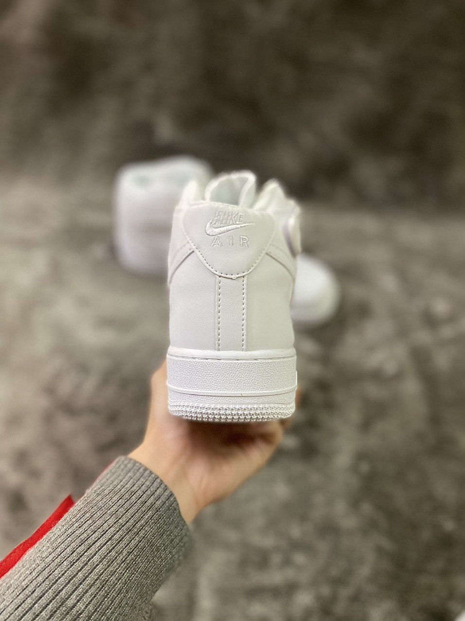 Giày Nike Air Force 1 Mid 'All White' - Like Auth Giày AF1 Mid All White _yoyo1sneaker