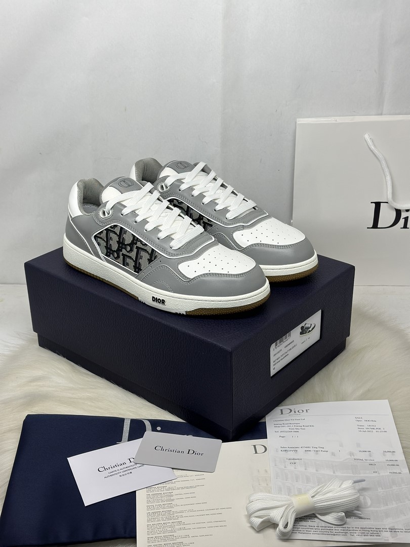 Giày Sneaker Dior nam màu đen phối trắng họa tiết Monogram