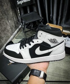 Giày Nike Air Jordan 1 Mid Tuxedo Like Auth giay nike air jordan mid tuxedo likeauth 3