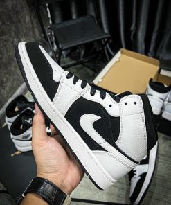 Giày Nike Air Jordan 1 Mid Tuxedo Like Auth giay nike air jordan mid tuxedo likeauth 7