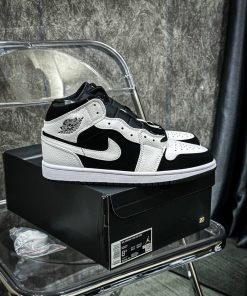 Giày Nike Air Jordan 1 Mid Tuxedo Like Auth giay sneaker nike jordan high texudo best quality44
