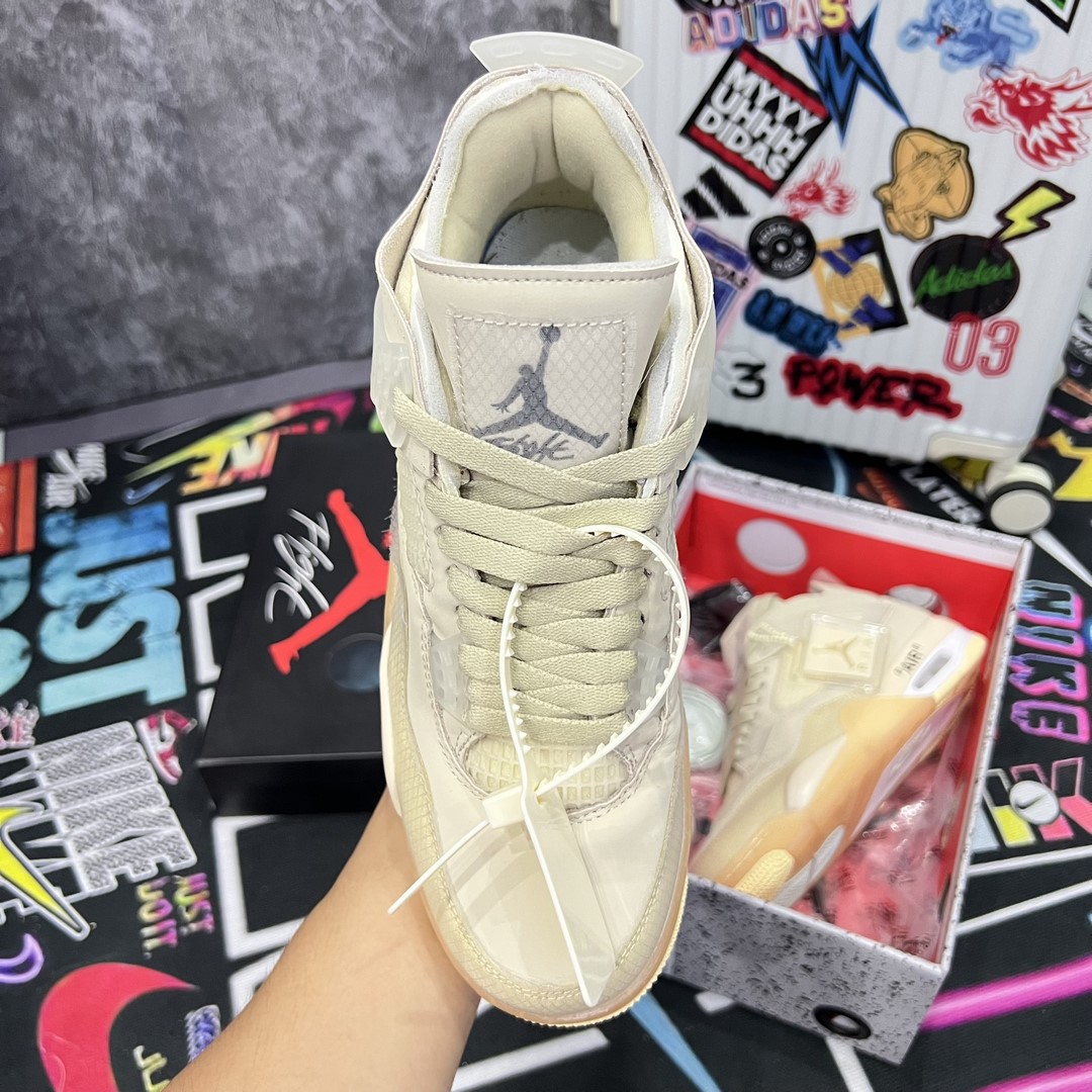 Giày Nike Air Jordan 4 Retro Off-White - Best Quality Giày Jordan 4 Retro Off-White