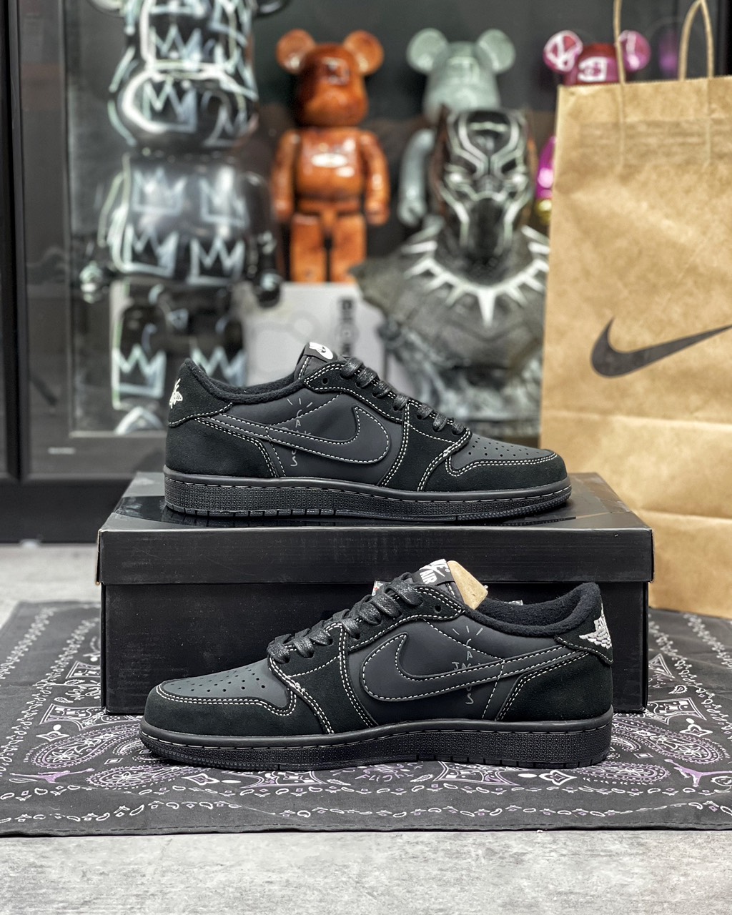 Giày Nike Travis Scott x Air Jordan 1 Low OG SP ‘Black Phantom’ giày Jordan 1 Low 'Black Phantom'