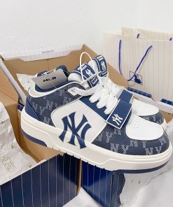 Giày MLB Chunky Liner Mid Denim New York Yankees ‘D.Navy’