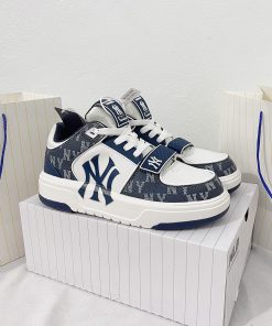 giay mlb chunky liner mid denim new york yankees navy likeauth 2