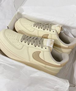 Giày Nike Force 1 Low "Canvas Coconut Milk" - Like Auth giay nike air force 1 canvas cocount Milk replica 4