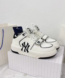 Giày MLB Chunky Liner Mid New York Yankees 'White Black' - Best Quality giay sneaker mlb chunky liner mid new york yankees white black likeauth 2