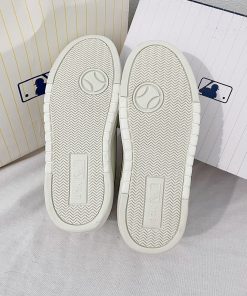 giay sneaker mlb chunky liner monogram ny white black like auth