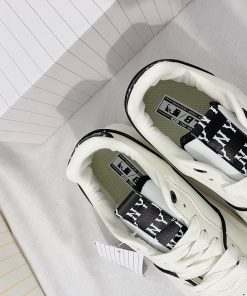 giay sneaker mlb chunky liner monogram ny white black like auth 4