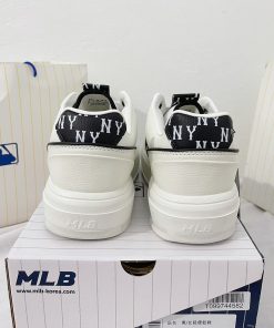 giay sneaker mlb chunky liner monogram ny white black like auth 6