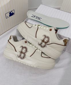 Giày MLB Chunky Liner Monogram Boston Red Sox Yankees ‘Brown’ - Like Auth mlb chunky liner monogram boston red sox brown like auth 2