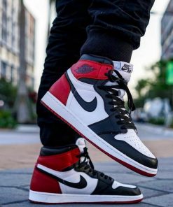 giay sneaker nike air jordan 1 high black toe like auth11