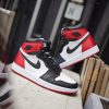 giay sneaker nike air jordan 1 high black toe like auth9