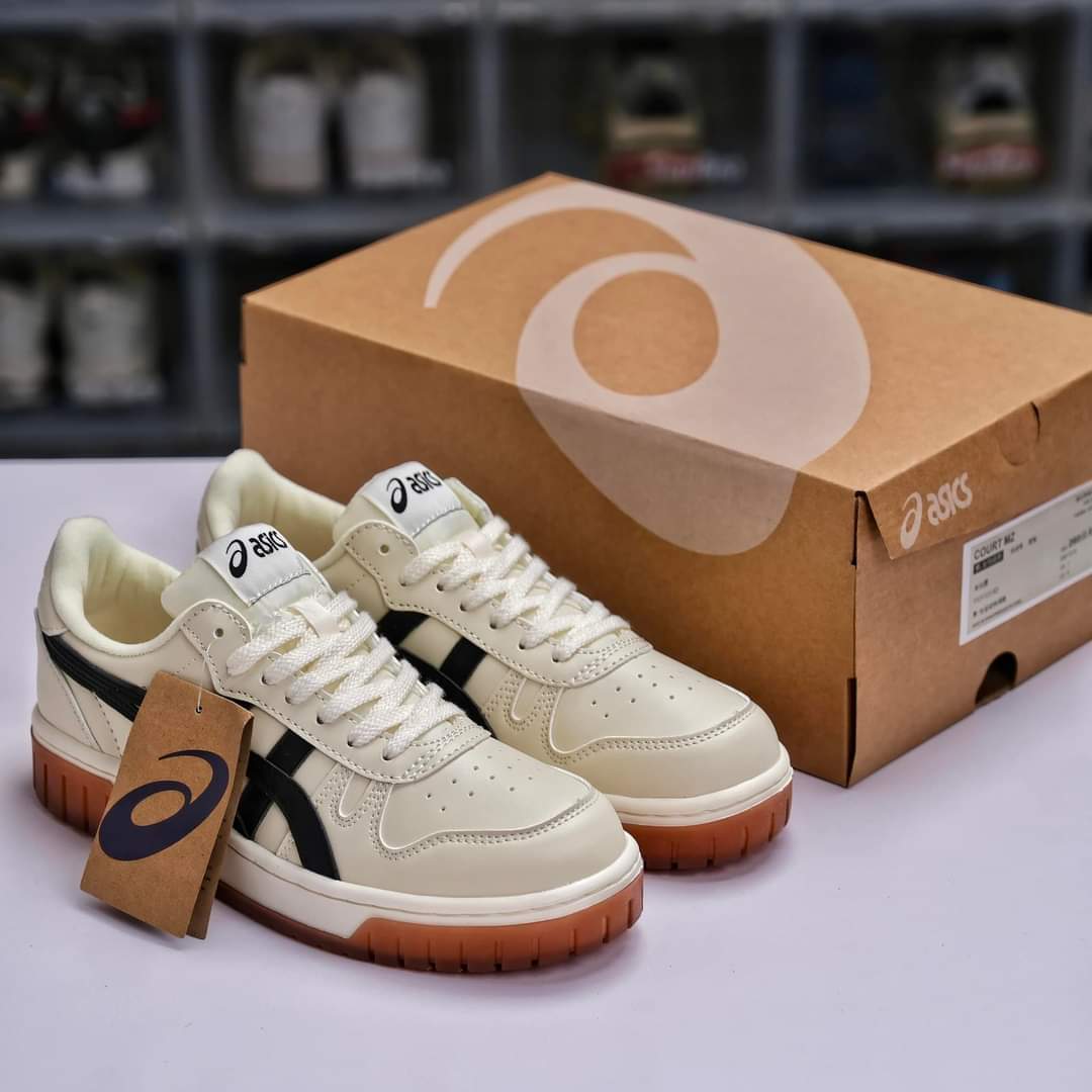 Giày Asics Court Mz 'Black Gum' Like Auth Giày Asics Court Mz White Black