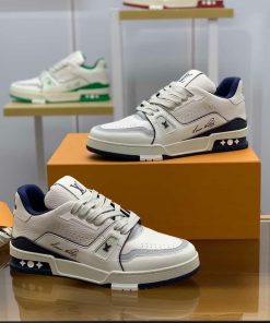 Louis Vuitton Trainer 54 White Navy - Best Quality giay louis vuition navy best quality 5