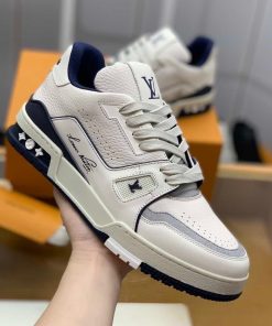 Louis Vuitton Trainer 54 White Navy - Best Quality giay louis vuition navy best quality 7