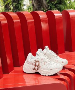 Giày MLB Big Ball Chunky Saffiano Diamond Monogram Boston Red Sox