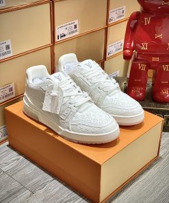 Giày Louis Vuitton Trainer Trắng - Best Quality giay lv trainer trang best quality1212