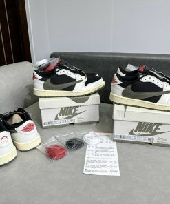 giay sneaker nike air jordan travis scott olive like auth 2