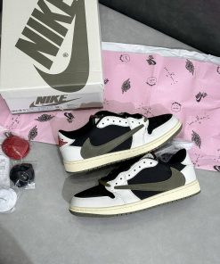 giay sneaker nike air jordan travis scott olive like auth 3