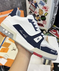 Giày Louis Vuition LV Trainer #54 ‘White Navy’ - Best Quality mau giay luxury louis vuition trainer best qualiy149149