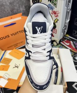 Giày Louis Vuition LV Trainer #54 ‘White Navy’ - Best Quality Giày Louis Vuition LV Trainer #54 ‘White Navy’