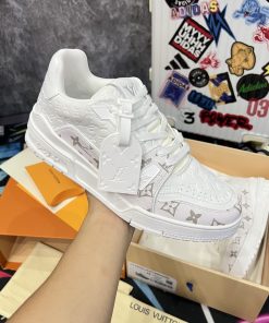 Giày Louis Vuition LV Trainer #54 Signature 'White' - Best Quality mau giay luxury louis vuition trainer best qualiy44