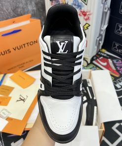 Giày LV Trainer #54 ‘White Black’ - Best Quality Giày Louis Vuition White Black Best Quality