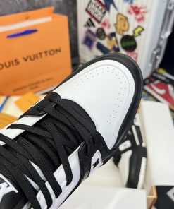 Giày LV Trainer #54 ‘White Black’ - Best Quality Giày Louis Vuition White Black Best Quality