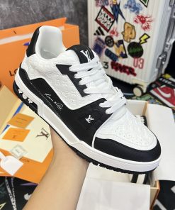 LV Trainer #54 Signature 'White Black' - Best Quality mau giay luxury louis vuition trainer best qualiy8686