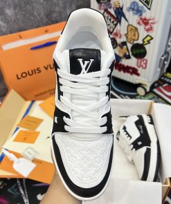 LV Trainer #54 Signature 'White Black' - Best Quality mau giay luxury louis vuition trainer best qualiy9191