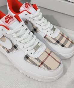 Giày Nike Air Force 1 Burberry 'White Red' giay nike air force 1 burberry likeauth 6