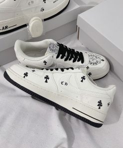 Giày Nike Air Force 1 Chrome Hearts 'White Black' - Like Auth giay nike air force 1 chrome hearts likeauth 4