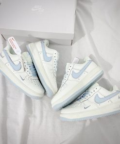 giay nike air force 1 keep fresh beigie blue sliver like authentic 2