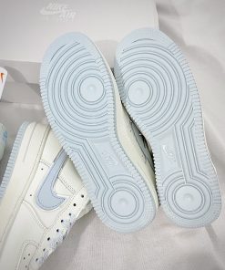 giay nike air force 1 keep fresh beigie blue sliver like authentic