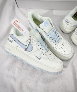 giay nike air force 1 keep fresh beigie blue sliver like authentic 4