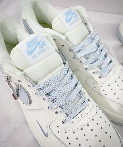giay nike air force 1 keep fresh beigie blue sliver like authentic 6