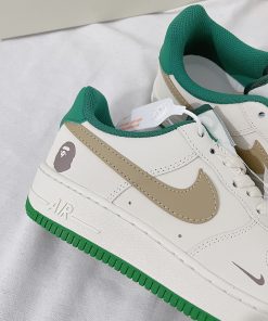 giay nike air force 1 low bope white green likeauth 5