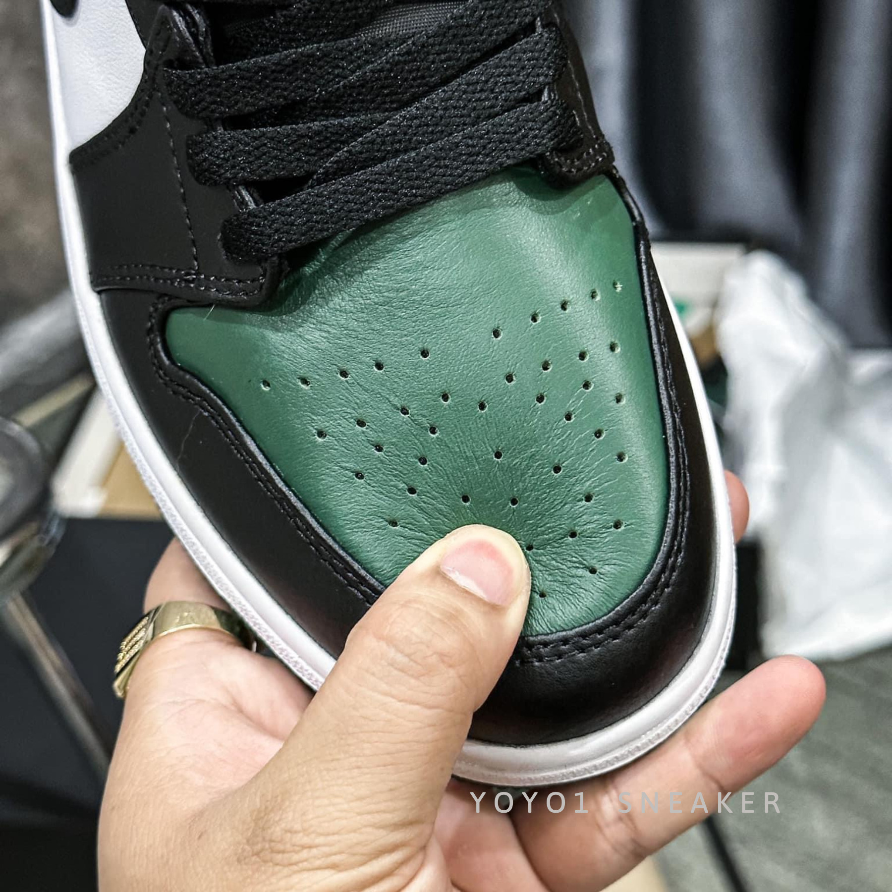 Giày Nike Air Jordan 1 Low 'Green Toe' - Like Auth Giày Nike Air Jordan 1 Low 'Green Toe'
