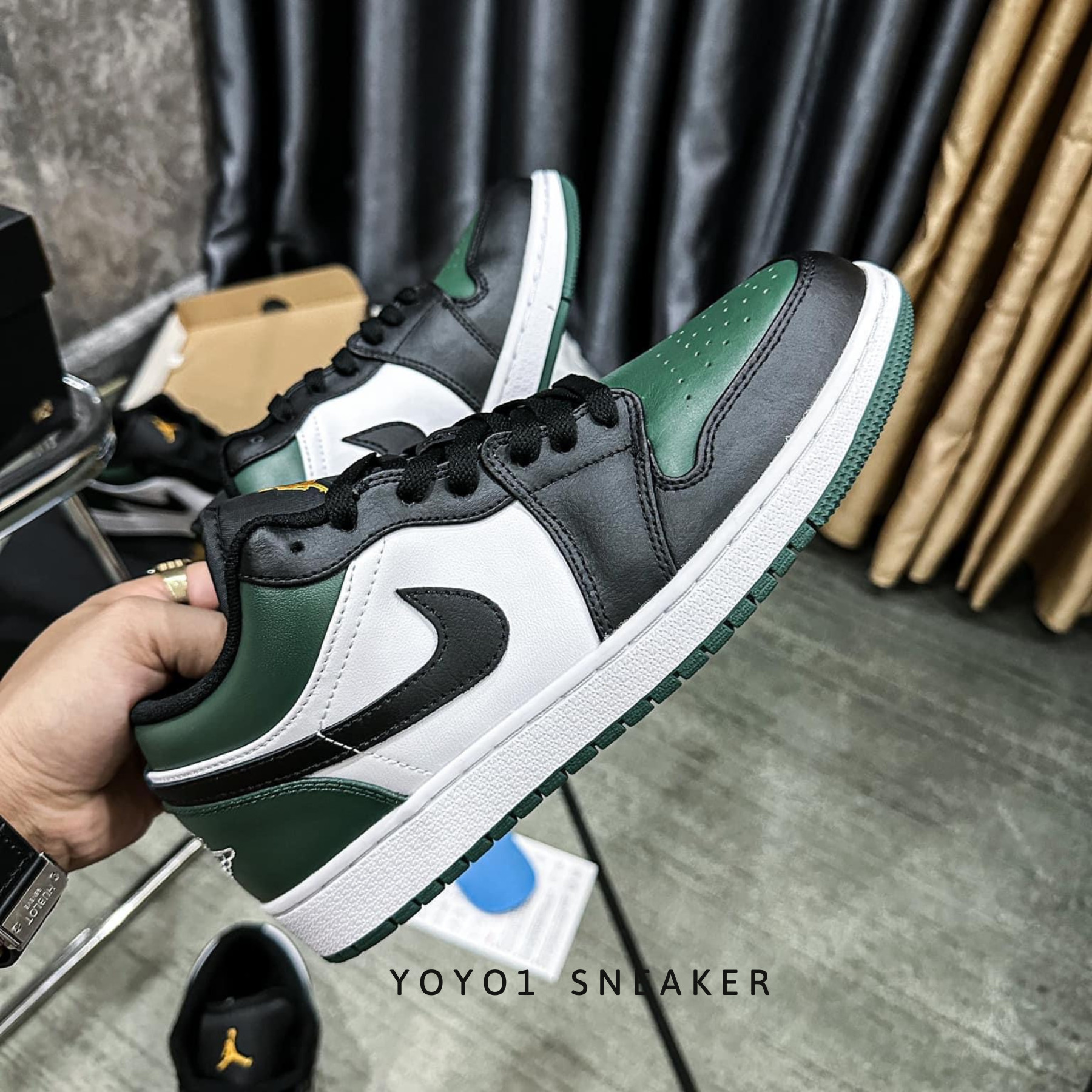 Giày Nike Air Jordan 1 Low 'Green Toe' - Like Auth Giày Nike Air Jordan 1 Low 'Green Toe'