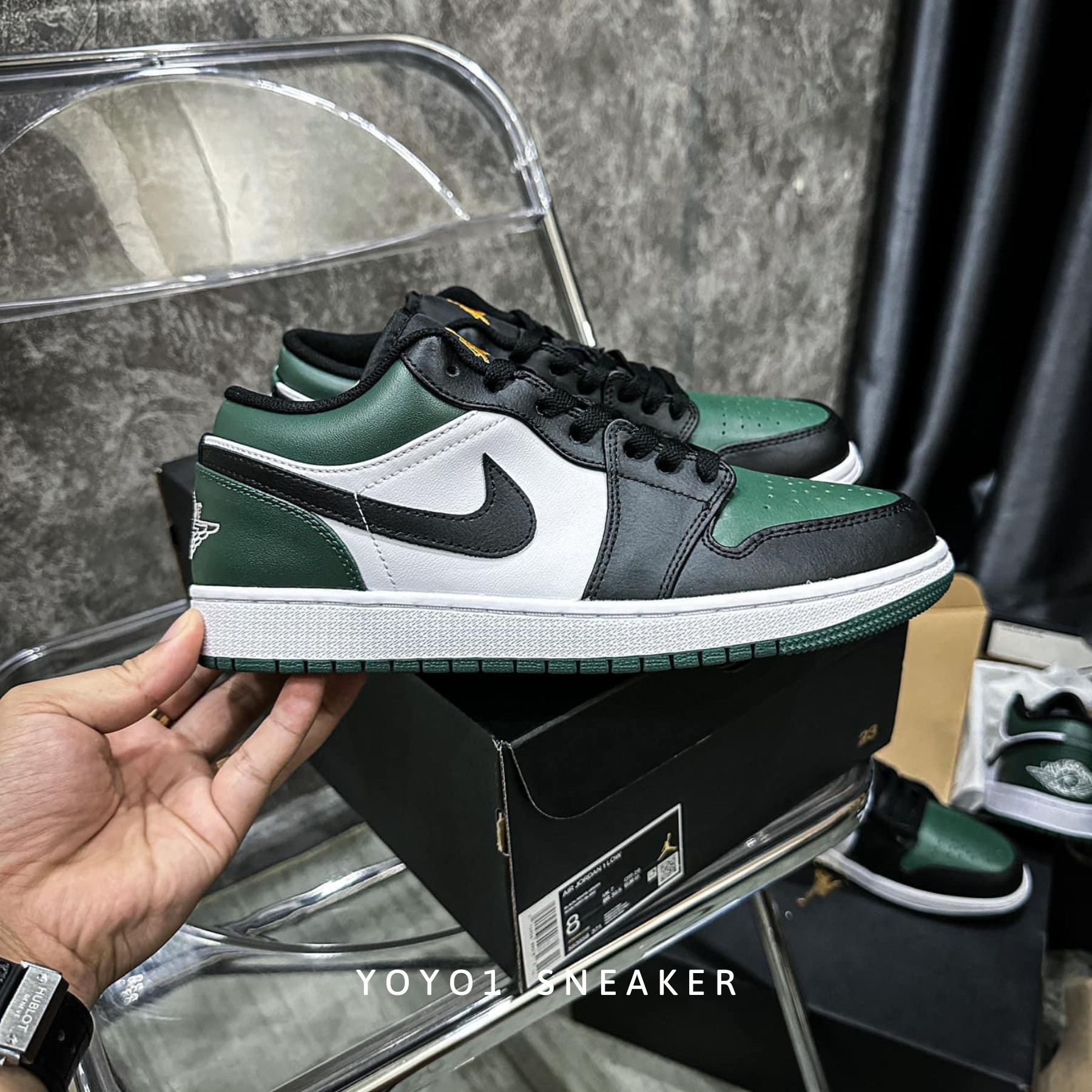 Giày Nike Air Jordan 1 Low 'Green Toe' - Like Auth Giày Nike Air Jordan 1 Low 'Green Toe'