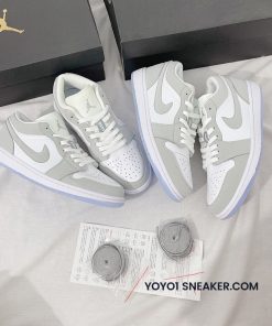 Giày Nike Air Jordan 1 Low White Grey Wolf - Like Auth giay nike air jordan 1 low grey wolf 7