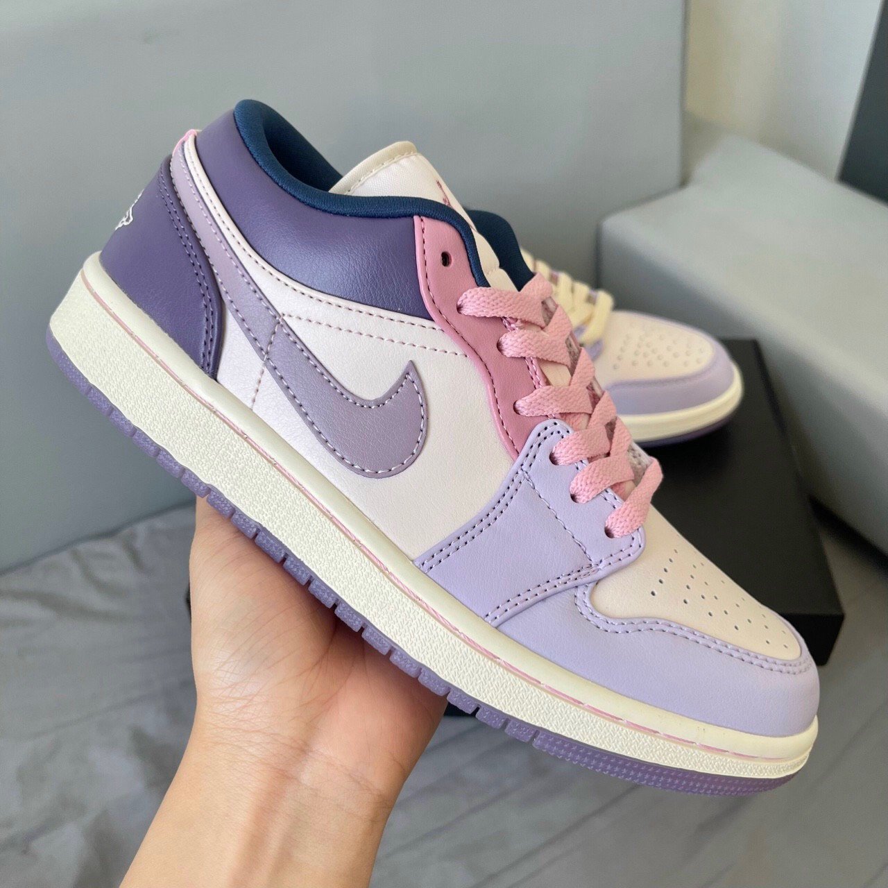 Giày Nike Air Jordan 1 Low 'Pastel Purple'- Like Auth giay nike air jordan pastel purple sieu cap 4